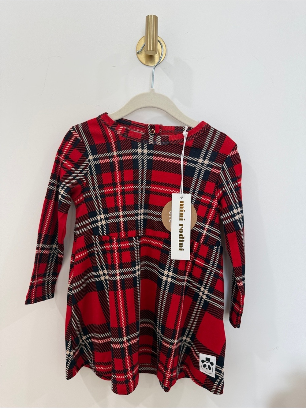 Mini Rodini Red and Black Plaid Dress - Picture 2 of 5
